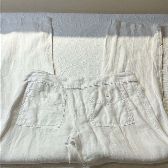 Tommy Bahama White Straight Leg Linen Pants - Picture 7 of 15